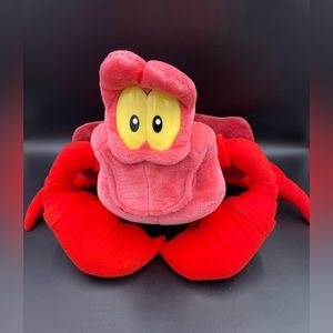 Disney VTG 90’s large 23 inch little mermaid Sebastian plush toy